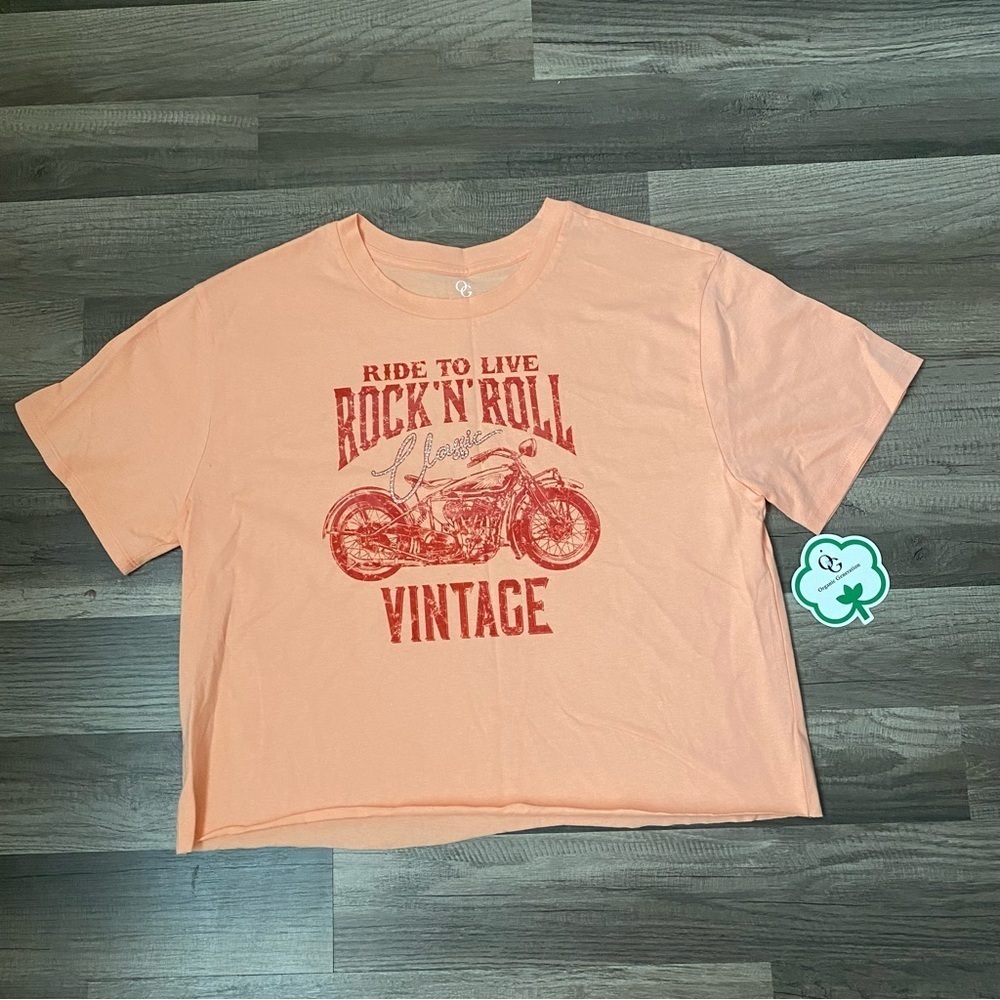 Organic generation Women’s t- shirt live to ride new with tag size L